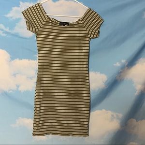 Derek Heart-Green & White Striped Dress size Large